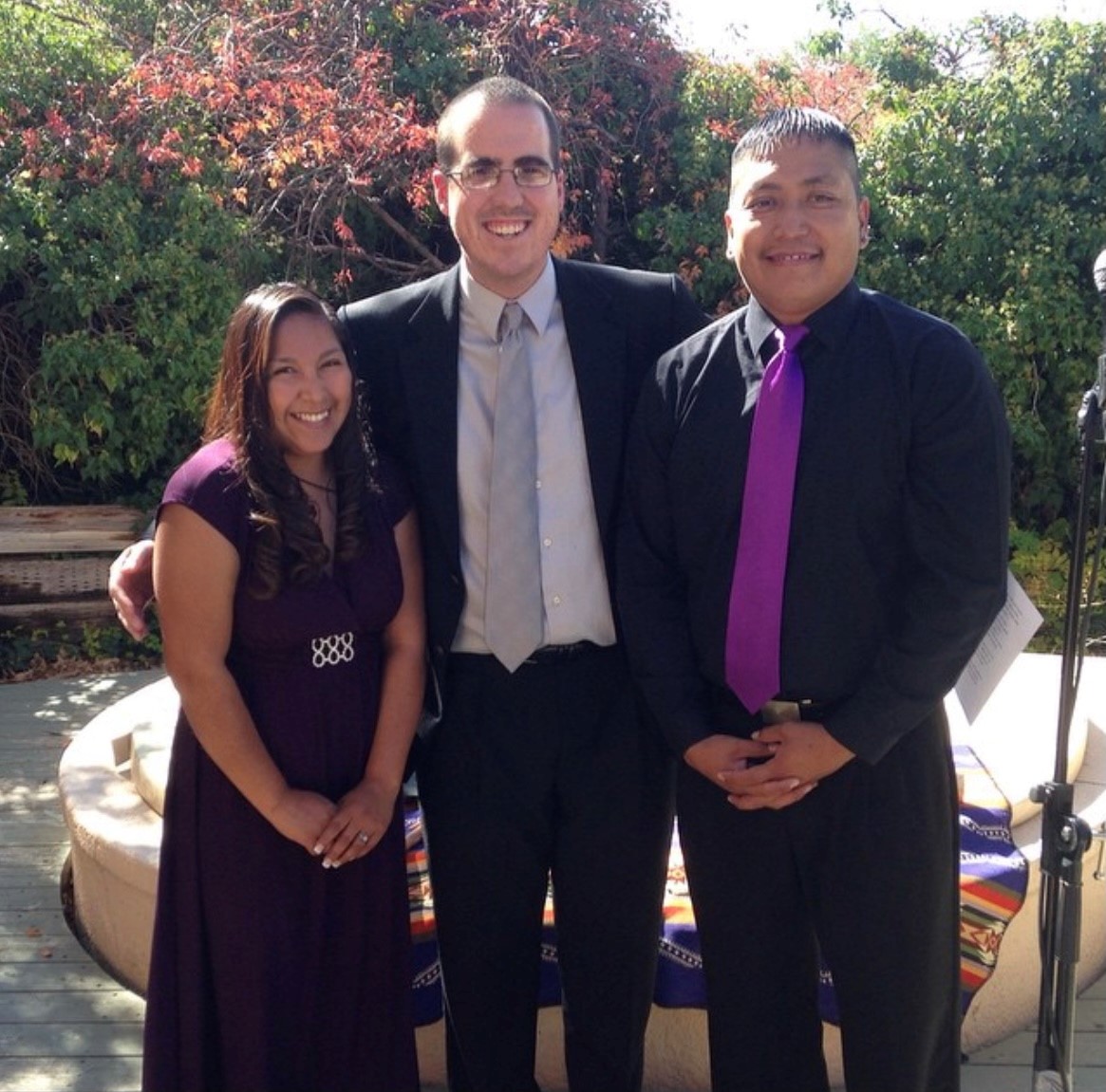 Ensor officiates in-home marriage ceremony for a Zuni Pueblo couple.